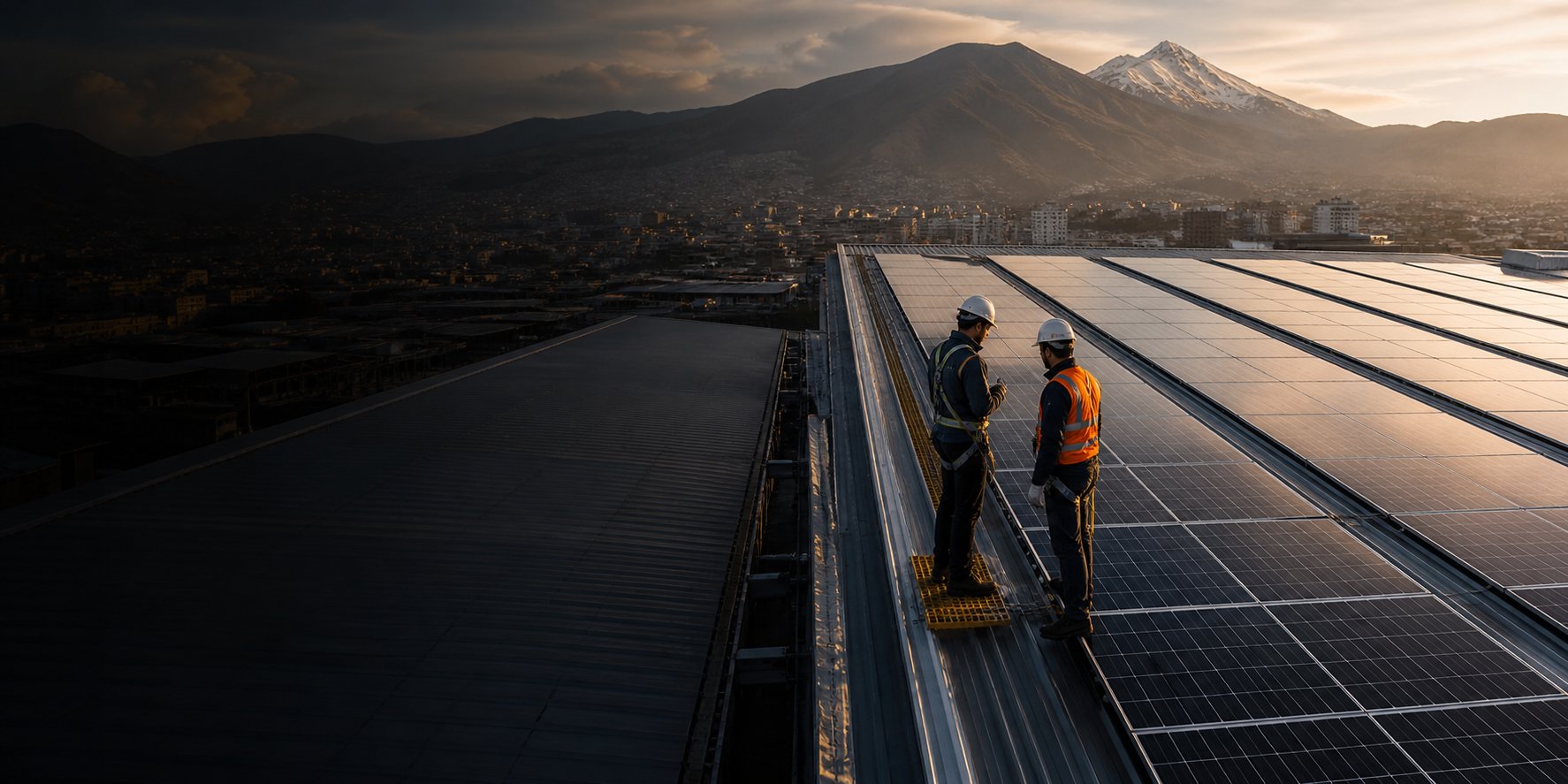 Instalación de paneles solares para un centro comercial